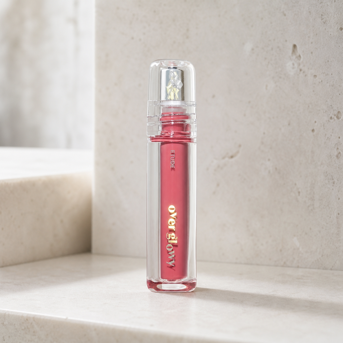 [Etudehouse] Over Glowy Gloss 3g - Taro Berry - Bathroom spa shelf PDP image