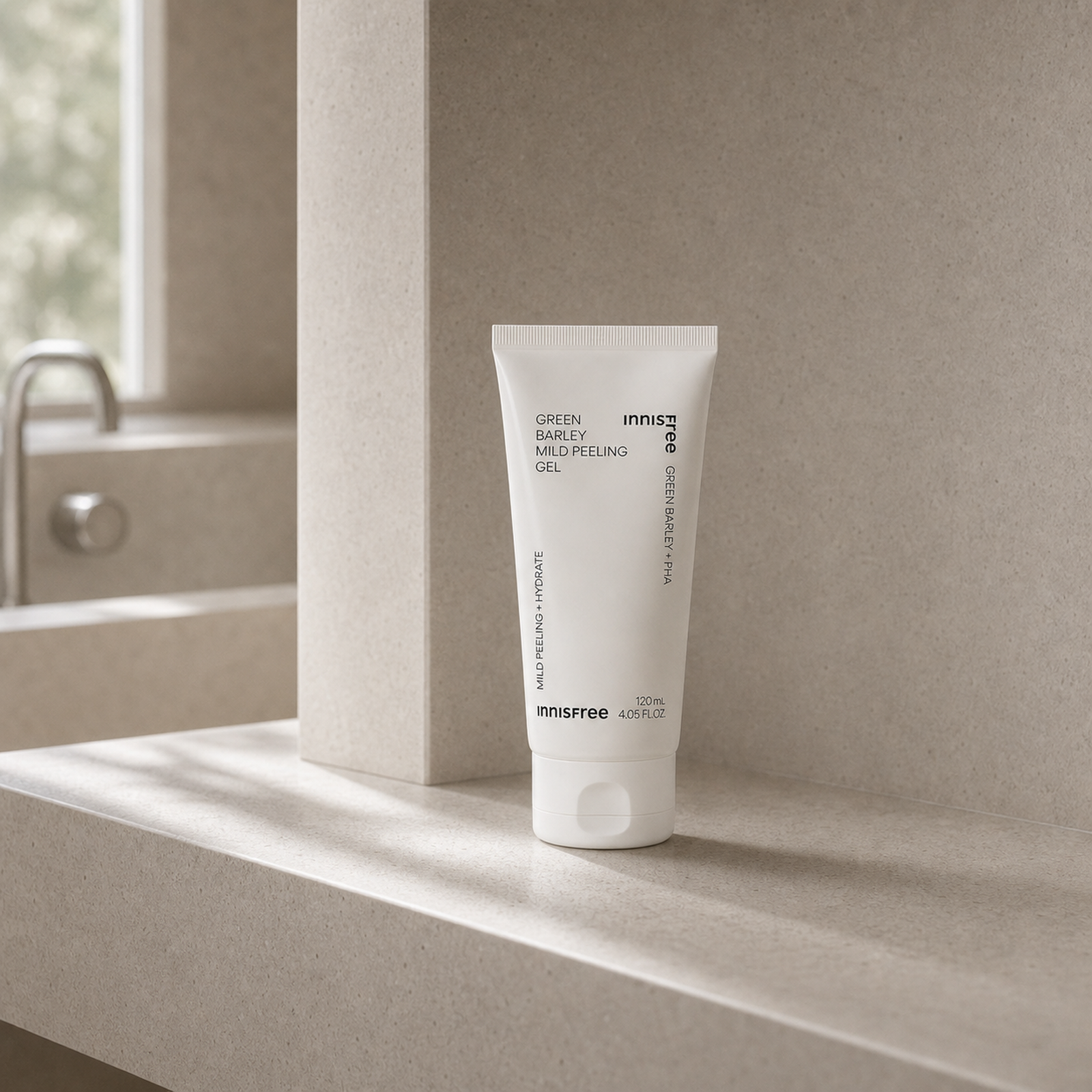 [Innisfree] Green Barley Gommage Peeling Gel 120ml - Bathroom spa shelf PDP image