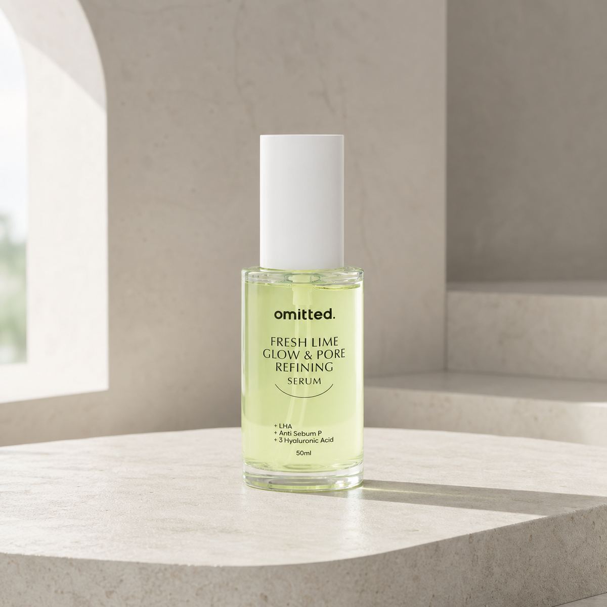 [Omitted] Fresh Lime Glow & Pore Refining Serum 50ml - Bathroom spa shelf PDP image