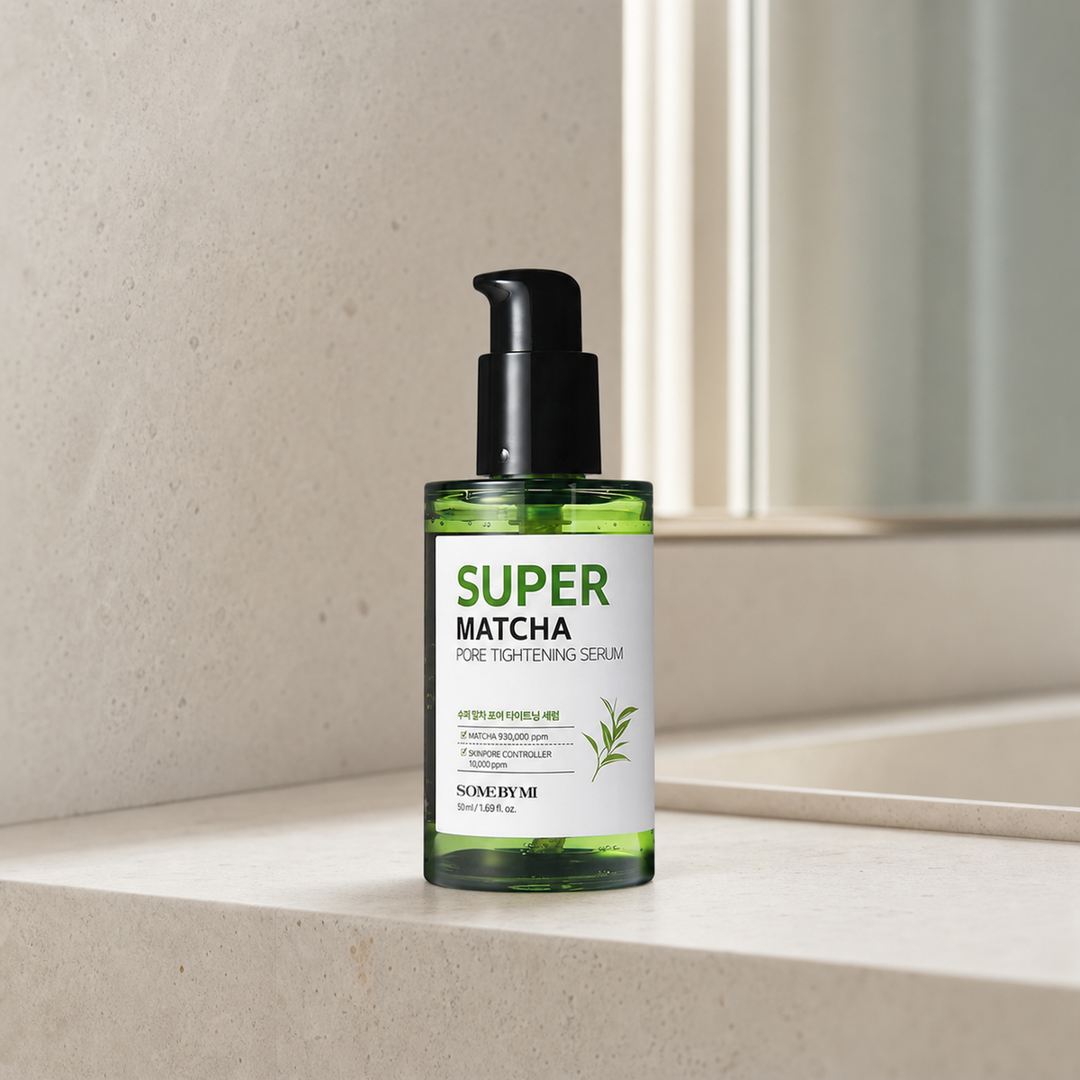 [SomeByMi] Super Matcha Pore Tightening Serum 50ml - Bathroom spa shelf PDP image