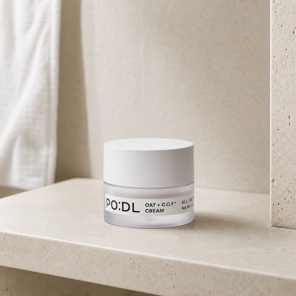 [PO:DL] Oat Ceramide All-day Velvet Cream 50g - Bathroom spa shelf PDP image