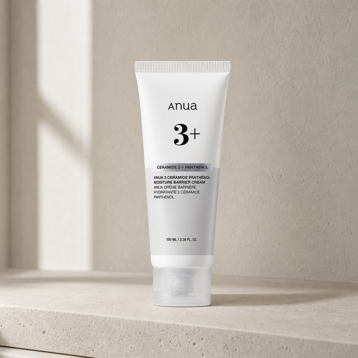 [Anua] 3 Ceramide Panthenol Moisture Barrier Cream 100ml - Bathroom spa shelf PDP image