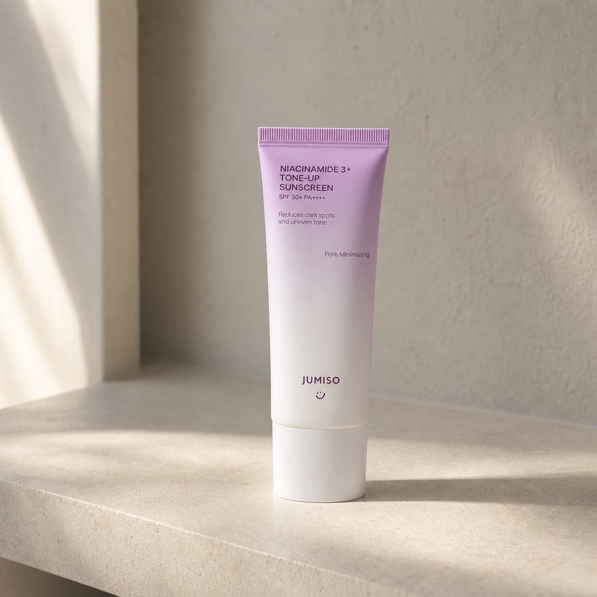 [Jumiso] Niacinamide 3+ Tone-Up Sunscreen 40ml - Bathroom spa shelf PDP image