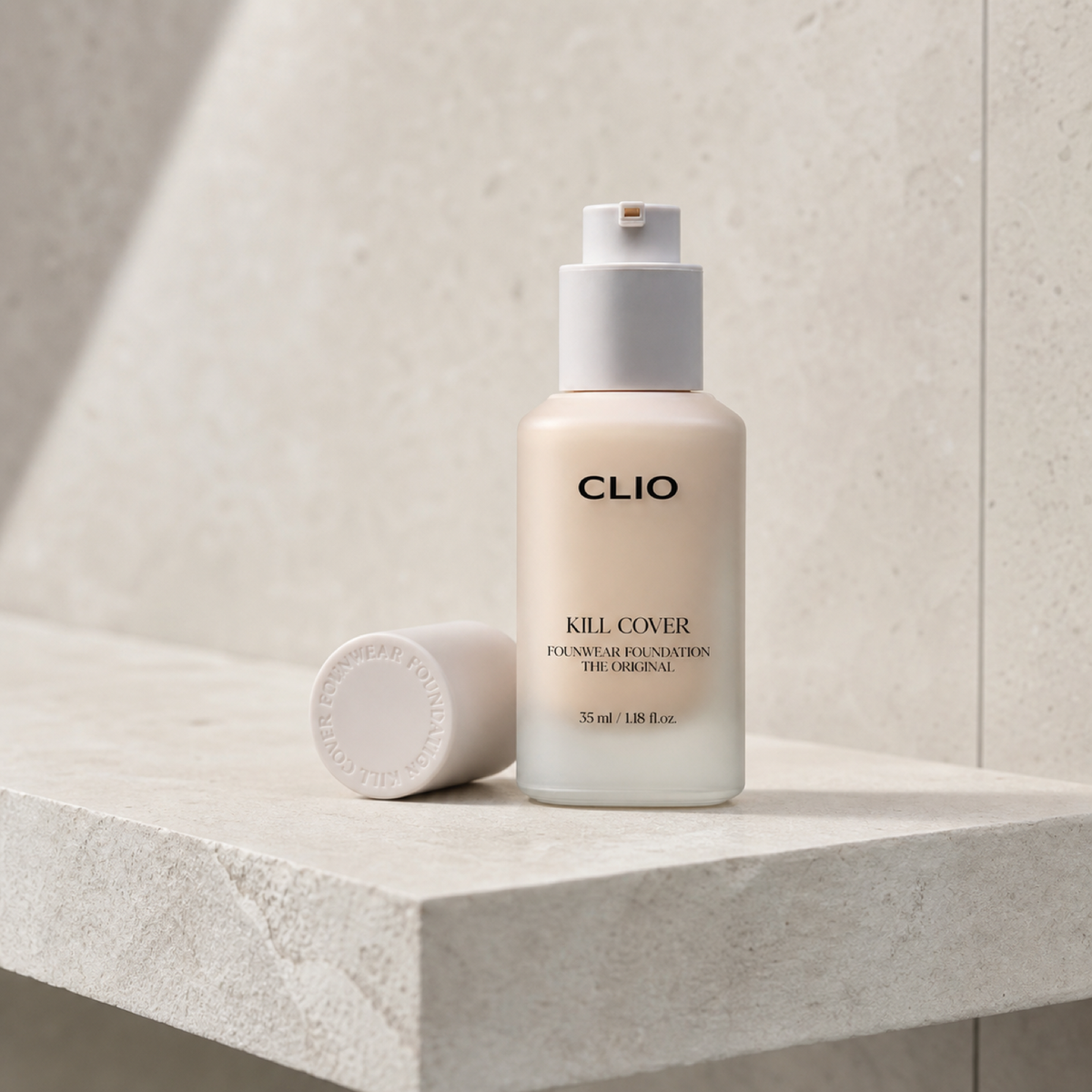 [Clio] Kill Cover Founwear Foundation The Origianl 35ml -21C1 Lingerie - Bathroom spa shelf PDP image