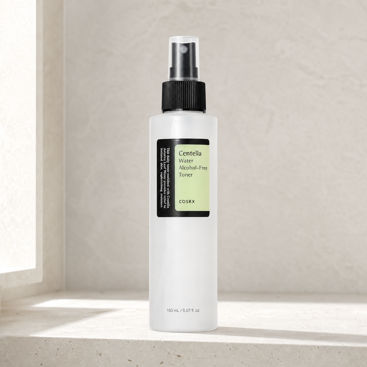 [Cosrx] Centella Water Alcohol-Free Toner 150ml - Bathroom spa shelf PDP image