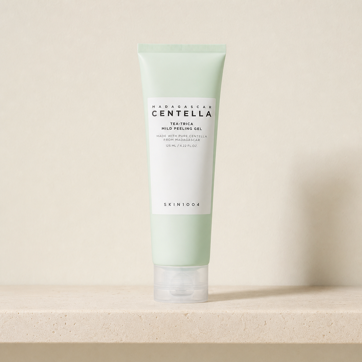 [SKIN1004] Madagascar Centella Tea-Trica Mild Peeling Gel 125ml - Bathroom spa shelf PDP image