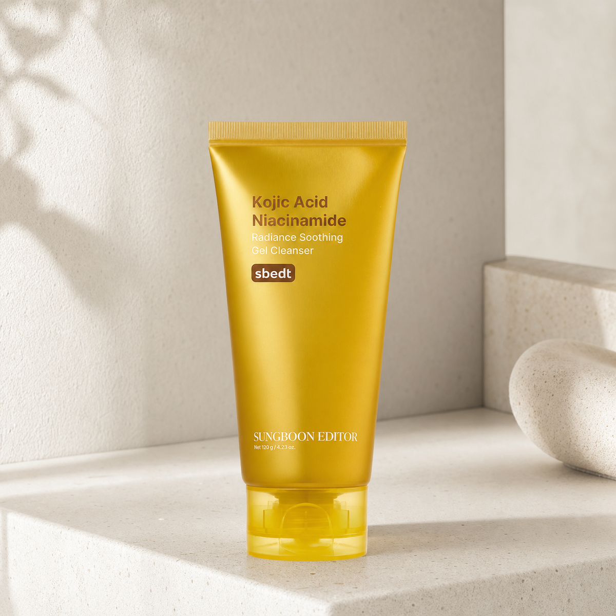 [SUNGBOON EDITOR] Kojic Acid Niacinamide Radiance Soothing Gel Cleanser 120g - Bathroom spa shelf PDP image