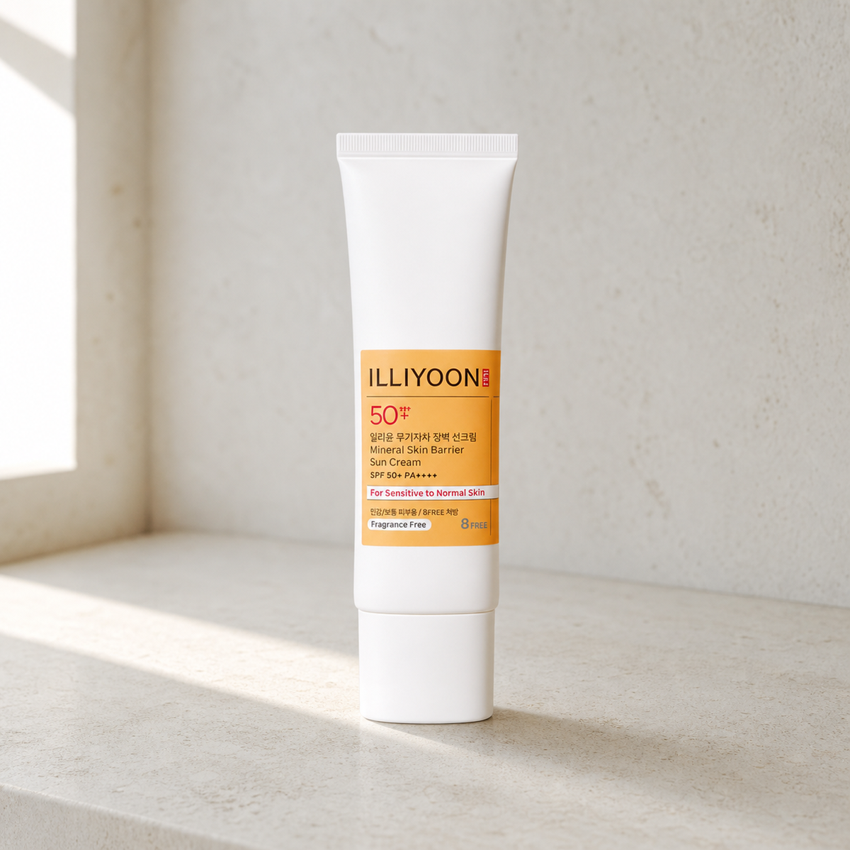 [Illiyoon] Mineral Skin Barrier Sun Cream SPF50+ PA++++ 50ml - Bathroom spa shelf PDP image