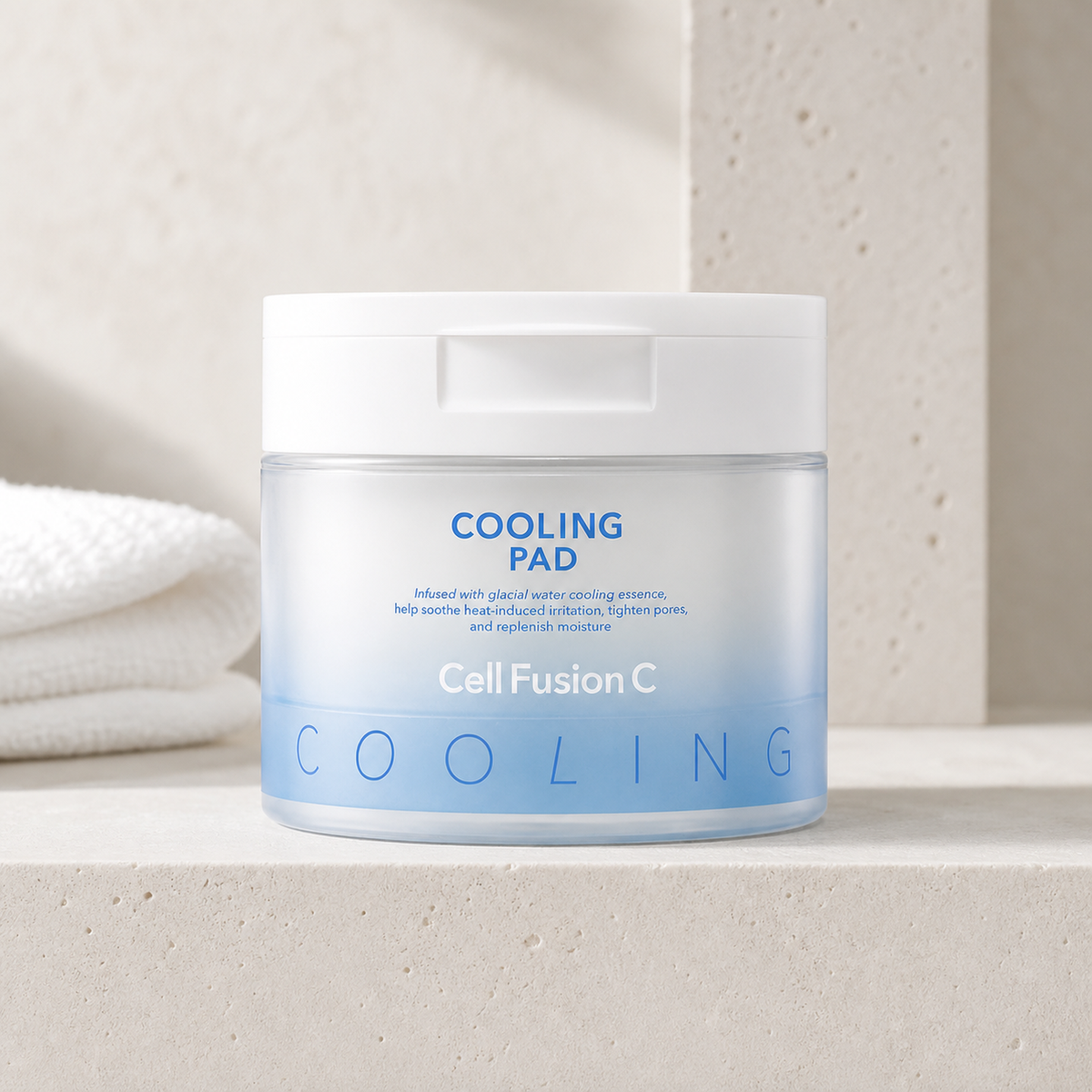 [CellFusionC] Post Alpha Cooling Pad - 70 Pads_MX - Bathroom spa shelf PDP image