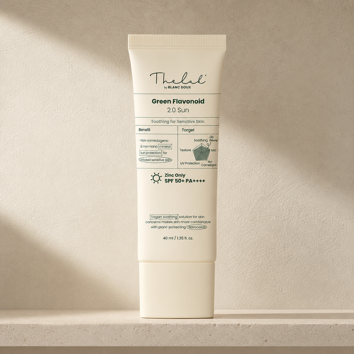 [THE LAB By BLANC DOUX] Green Flavonoid™ 2.0 Sun 40ml - Bathroom spa shelf PDP image