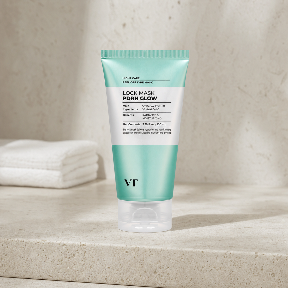 [VT Cosmetics] Glow Lock Mask 100ml - Bathroom spa shelf PDP image