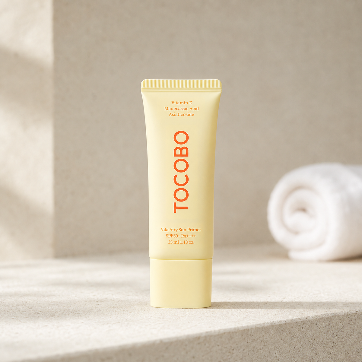 [Tocobo] Vita Airy Sun Primer 35ml - Bathroom spa shelf PDP image