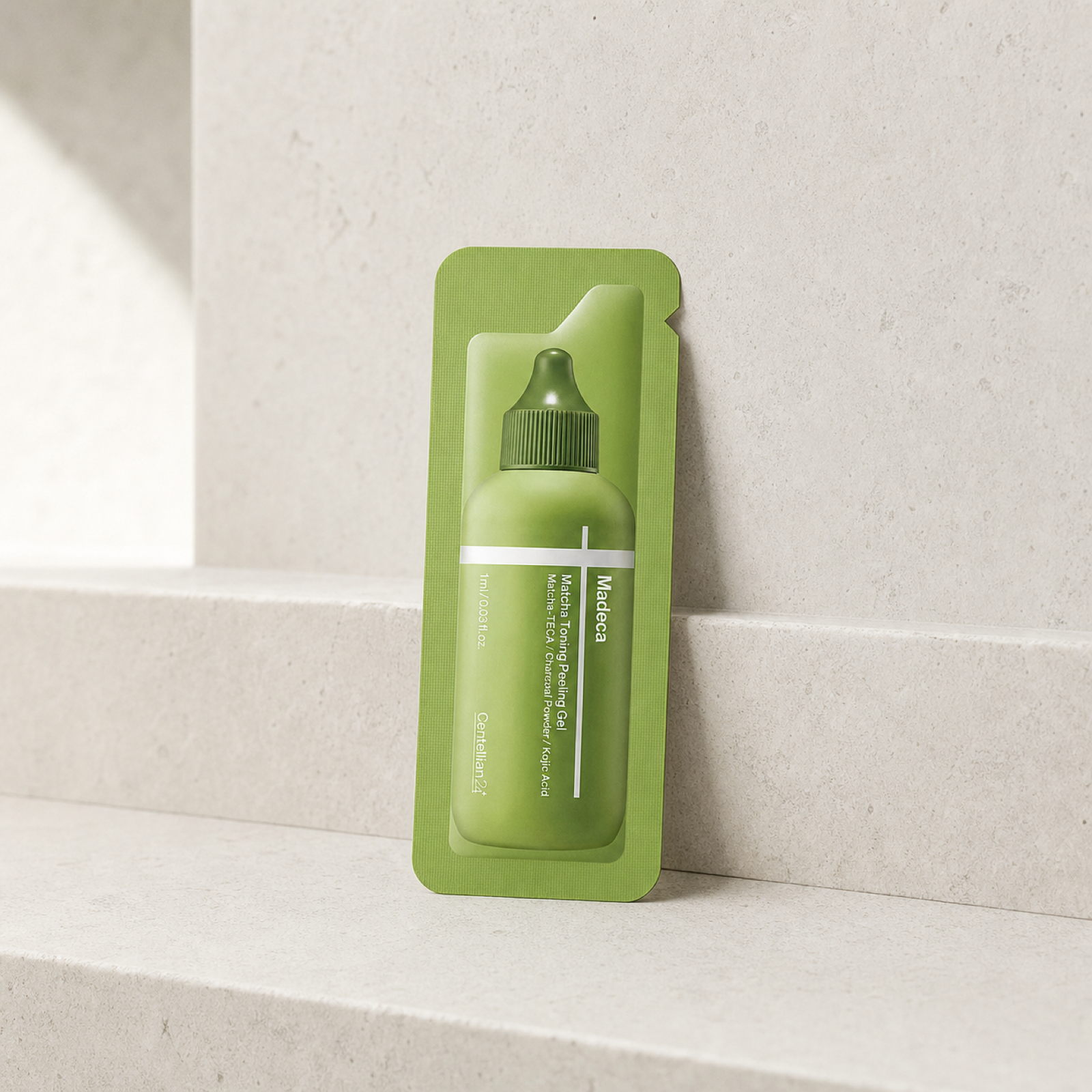 [Centellian24] Madeca Matcha Toning Peeling Gel 1ml - Bathroom spa shelf PDP image
