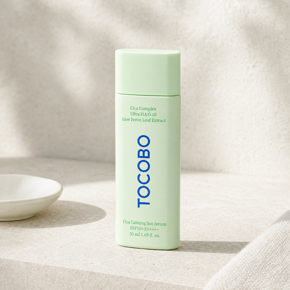 [Tocobo] Cica Calming Sun Serum 50ml - Routine still life PDP image