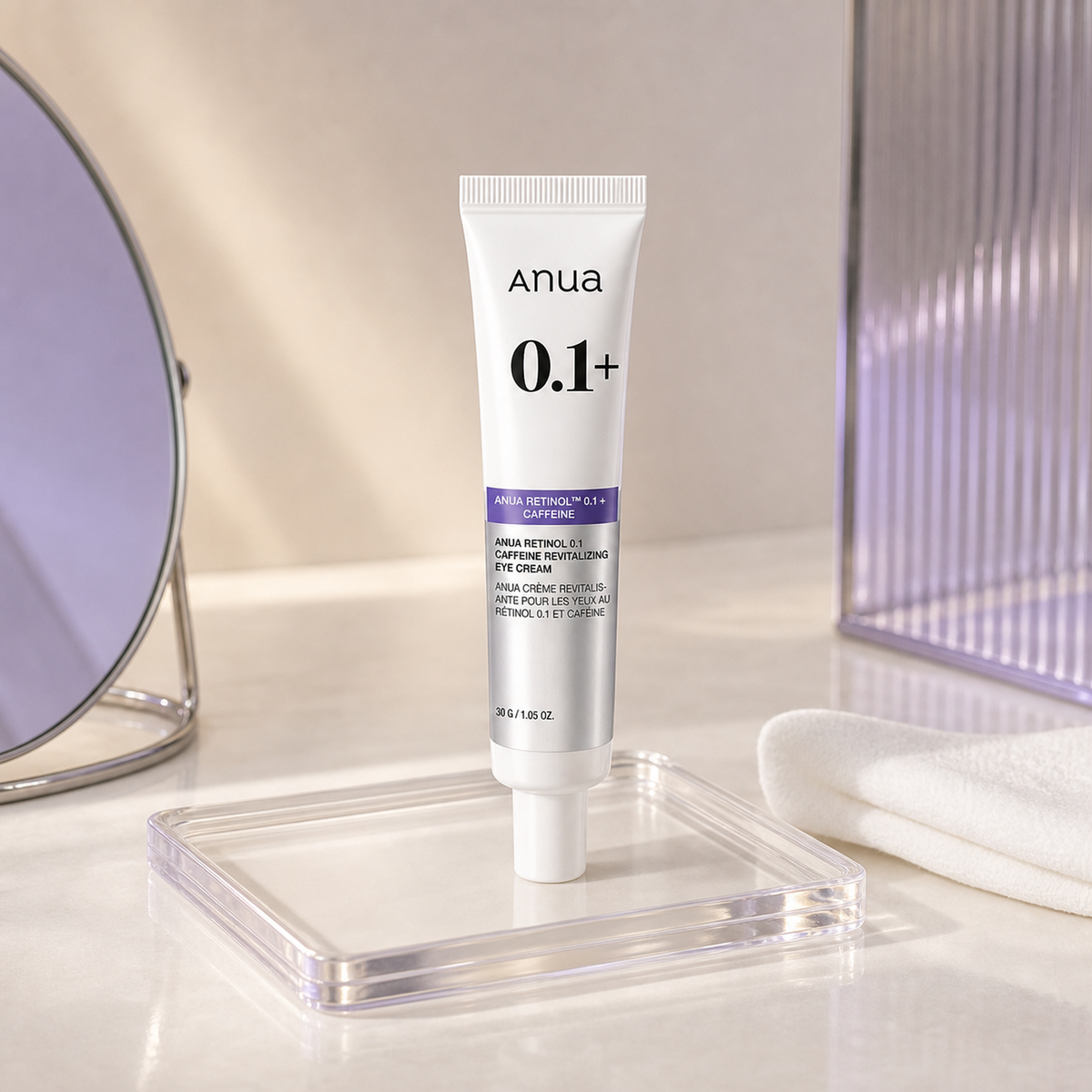 [ANUA]Retinol 0.1 Caffeine Revitalizing Eye Cream 30g - Routine still life PDP image