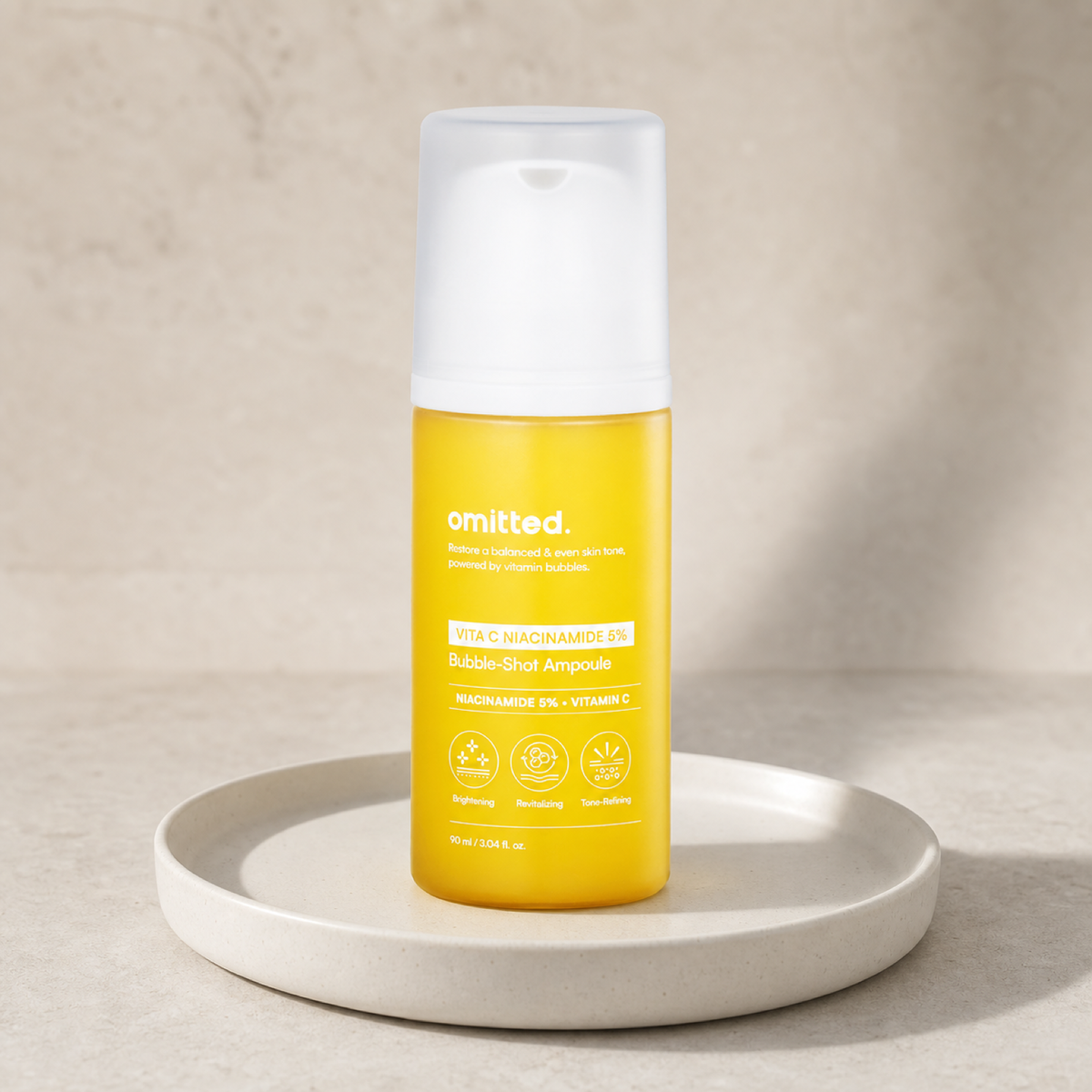 [Omitted] Vita C Niacinamide 5% Bubble-Shot Ampoule 90ml - Routine still life PDP image