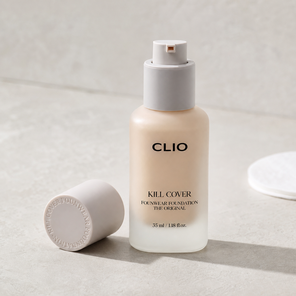 [Clio] Kill Cover Founwear Foundation The Origianl 35ml -21C1 Lingerie - Routine still life PDP image