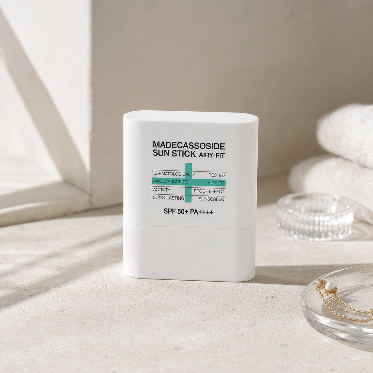 [Mediheal]  Madecassoside Sun Stick Airy Fit 10g - Routine still life PDP image