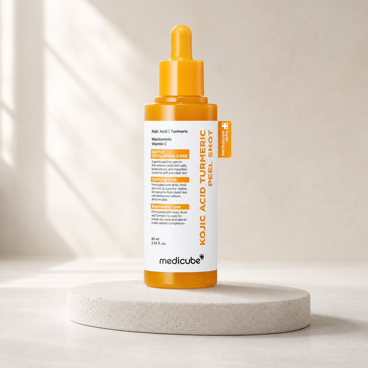 [Medicube] Kojic Acid Turmeric Peel Shot 80ml - Routine still life PDP image