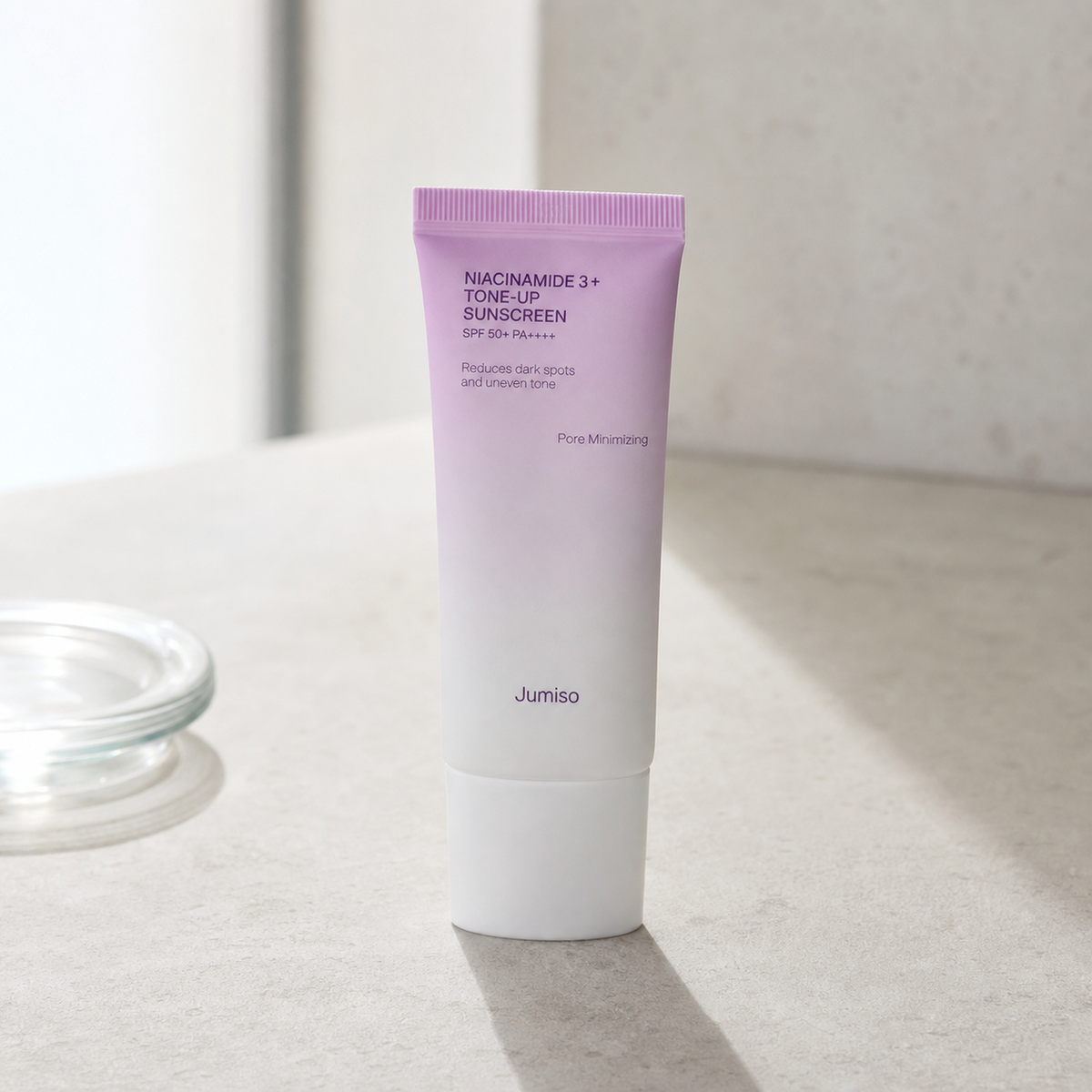 [Jumiso] Niacinamide 3+ Tone-Up Sunscreen 40ml - Routine still life PDP image