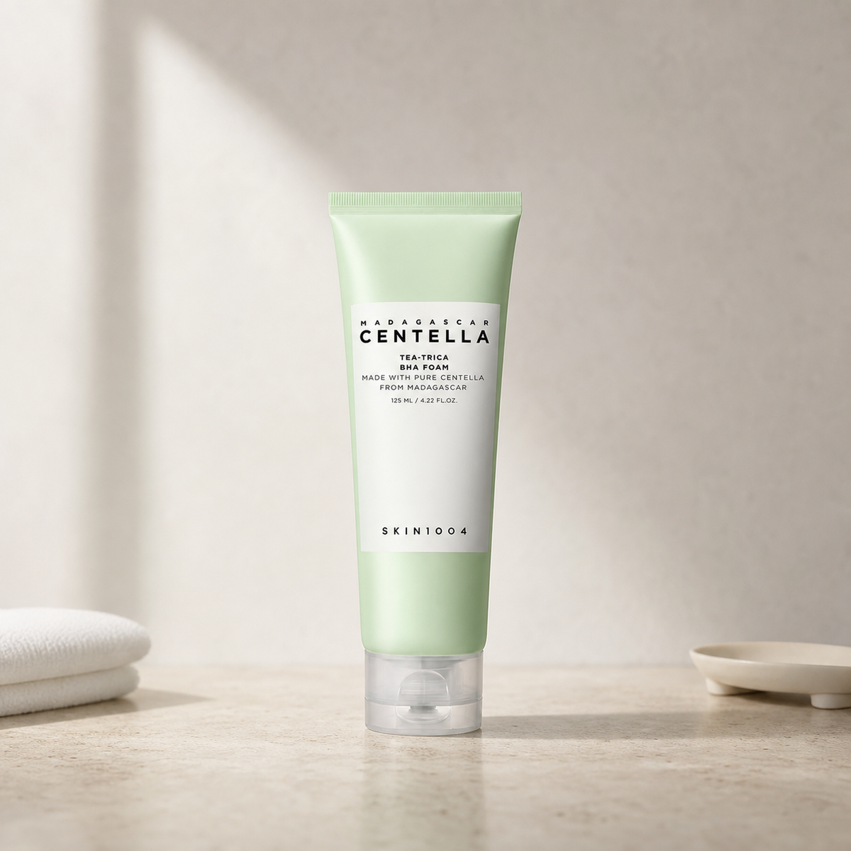[Skin1004] Madagascar Centella Tea-Trica Bha Foam 125ml - Routine still life PDP image