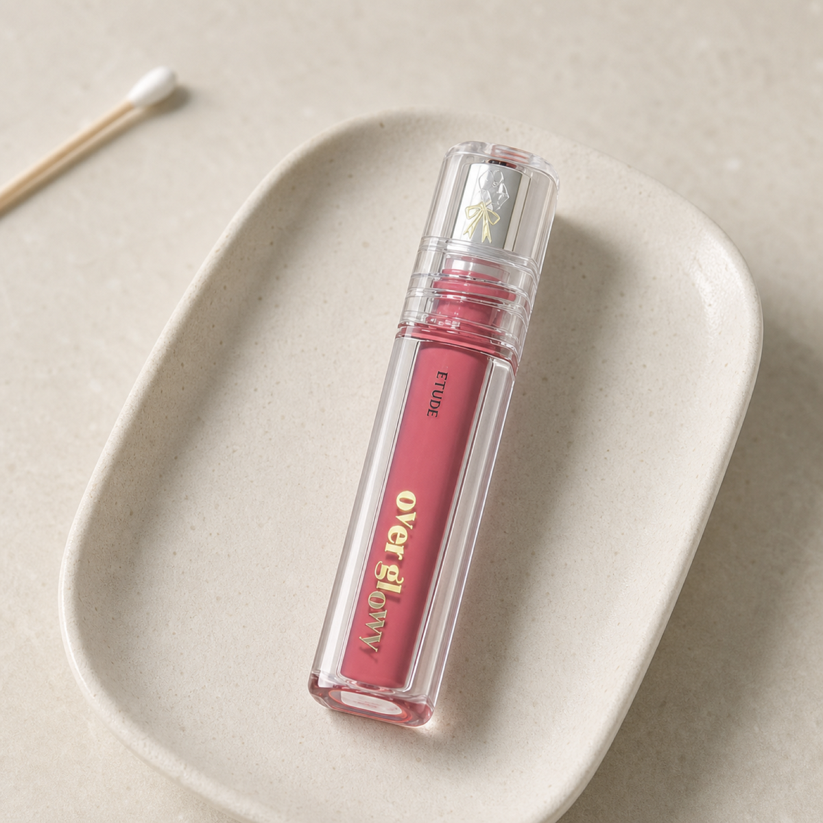 [Etudehouse] Over Glowy Gloss 3g - Taro Berry - Routine still life PDP image