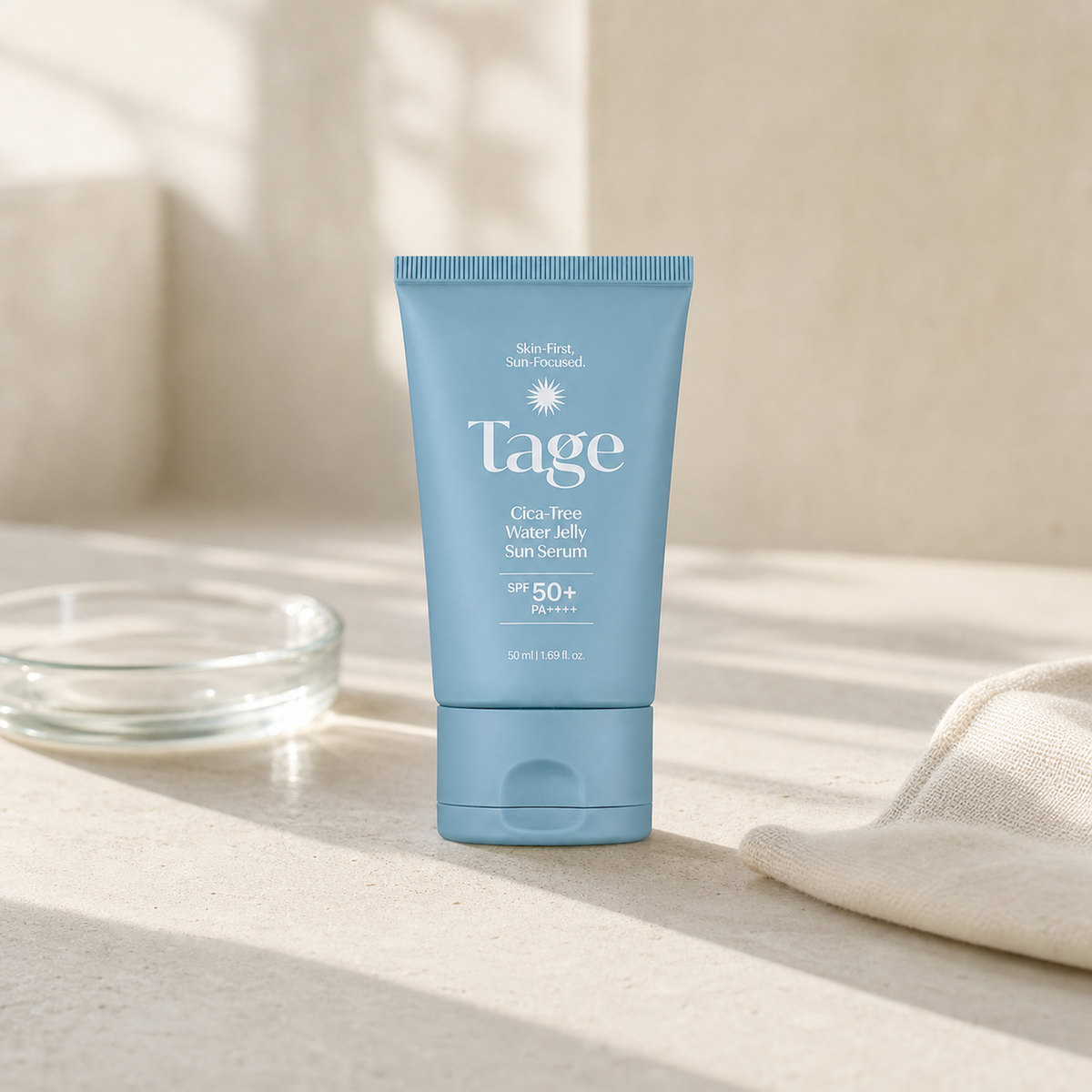 [Tage] Cica-Tree Water Jelly Sun Serum 50ml - Routine still life PDP image