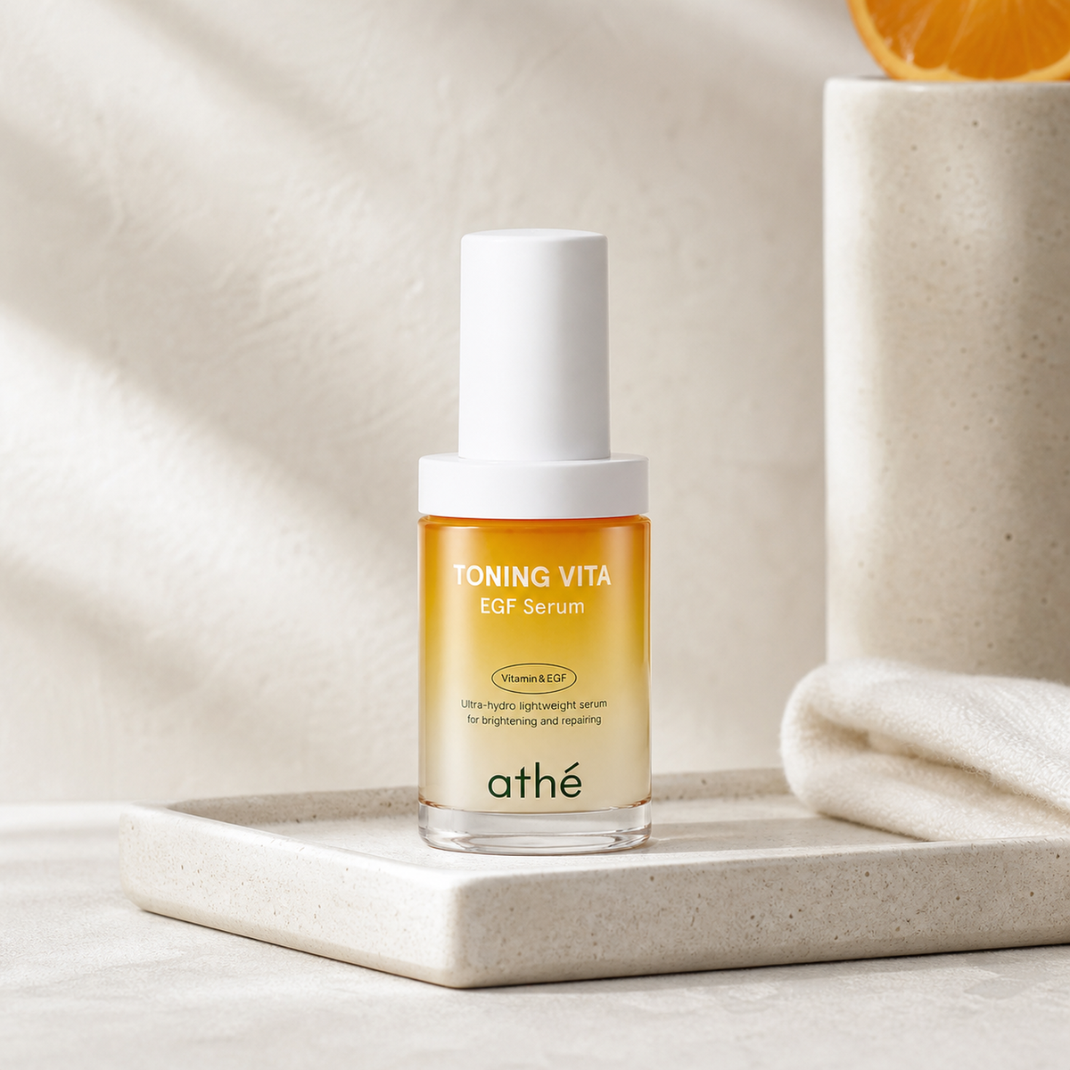 [athe] VitalC-Some™ Toning Vita EGF Serum 30ml - Routine still life PDP image