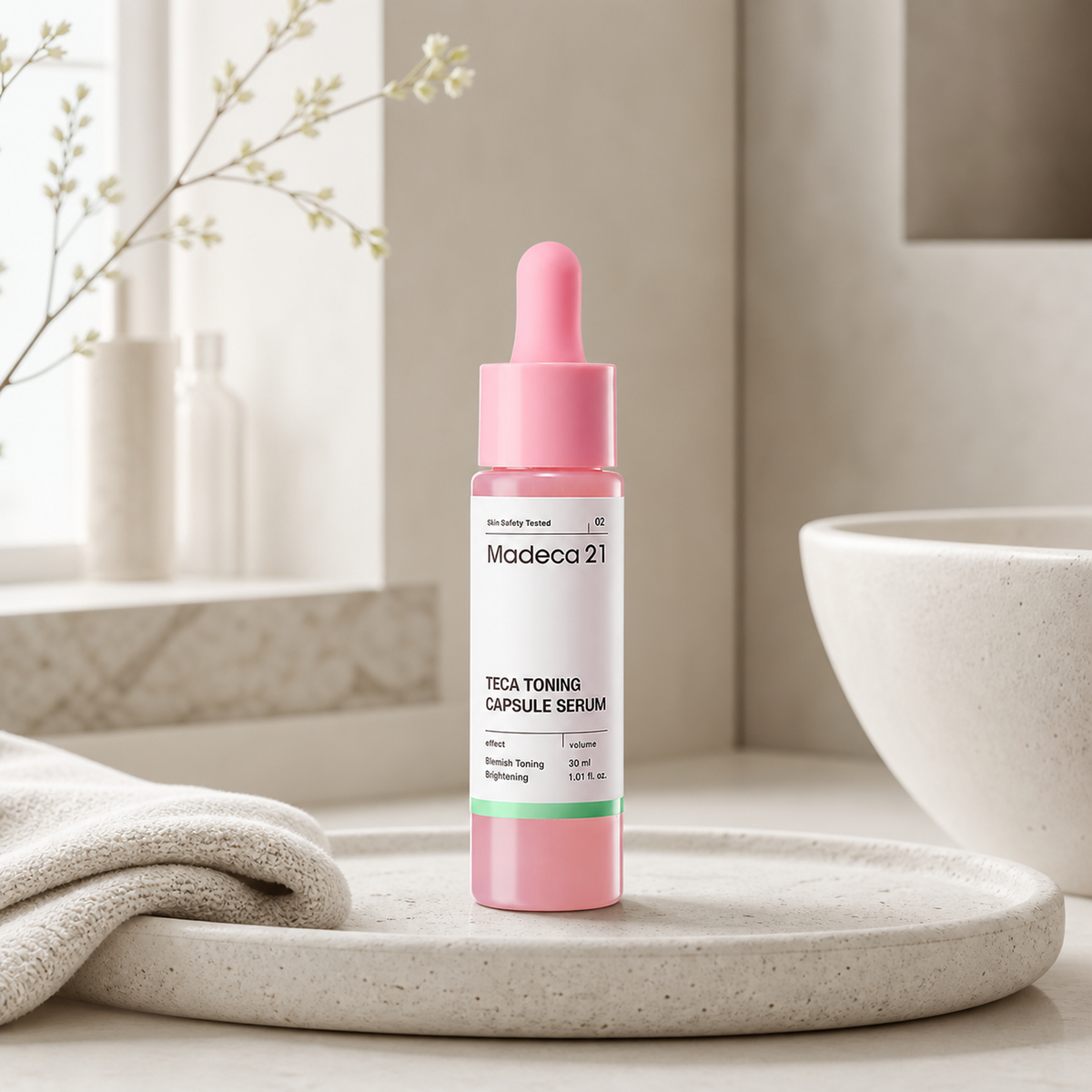 [Madeca21] Teca Toning Capsule Serum 30ml - Routine still life PDP image