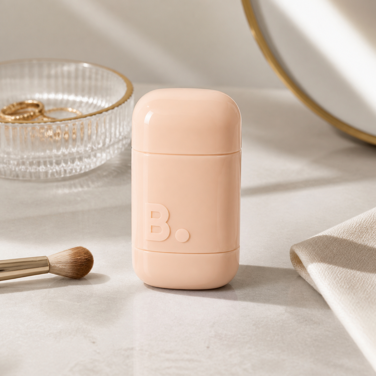 [Banilaco] Romantic Blush Lip & Cheek 3.7g - Baby Bean - Routine still life PDP image