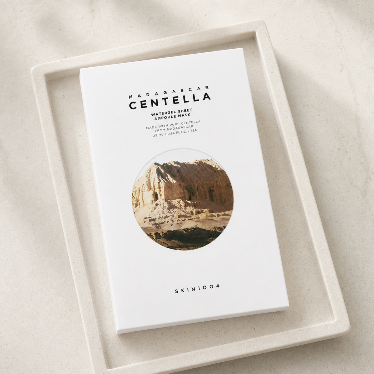 [Skin1004] Madagascar Centella Watergel Sheet Ampoule Mask 5ea - Routine still life PDP image