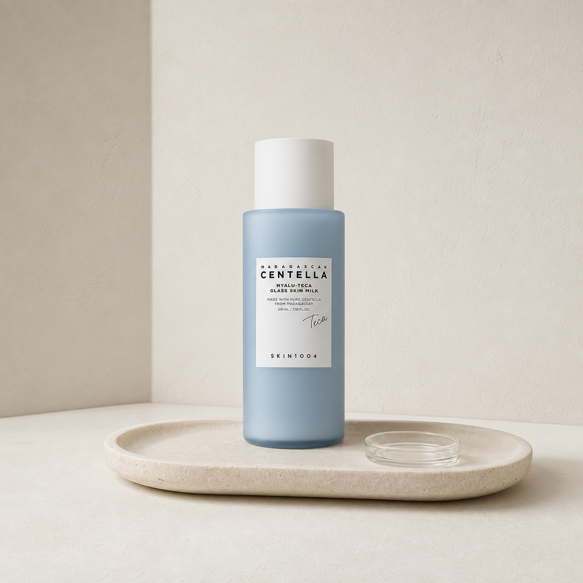 [SKIN1004] Madagascar Centella Hyalu-Teca Glass Skin Milk 210ml - Routine still life PDP image