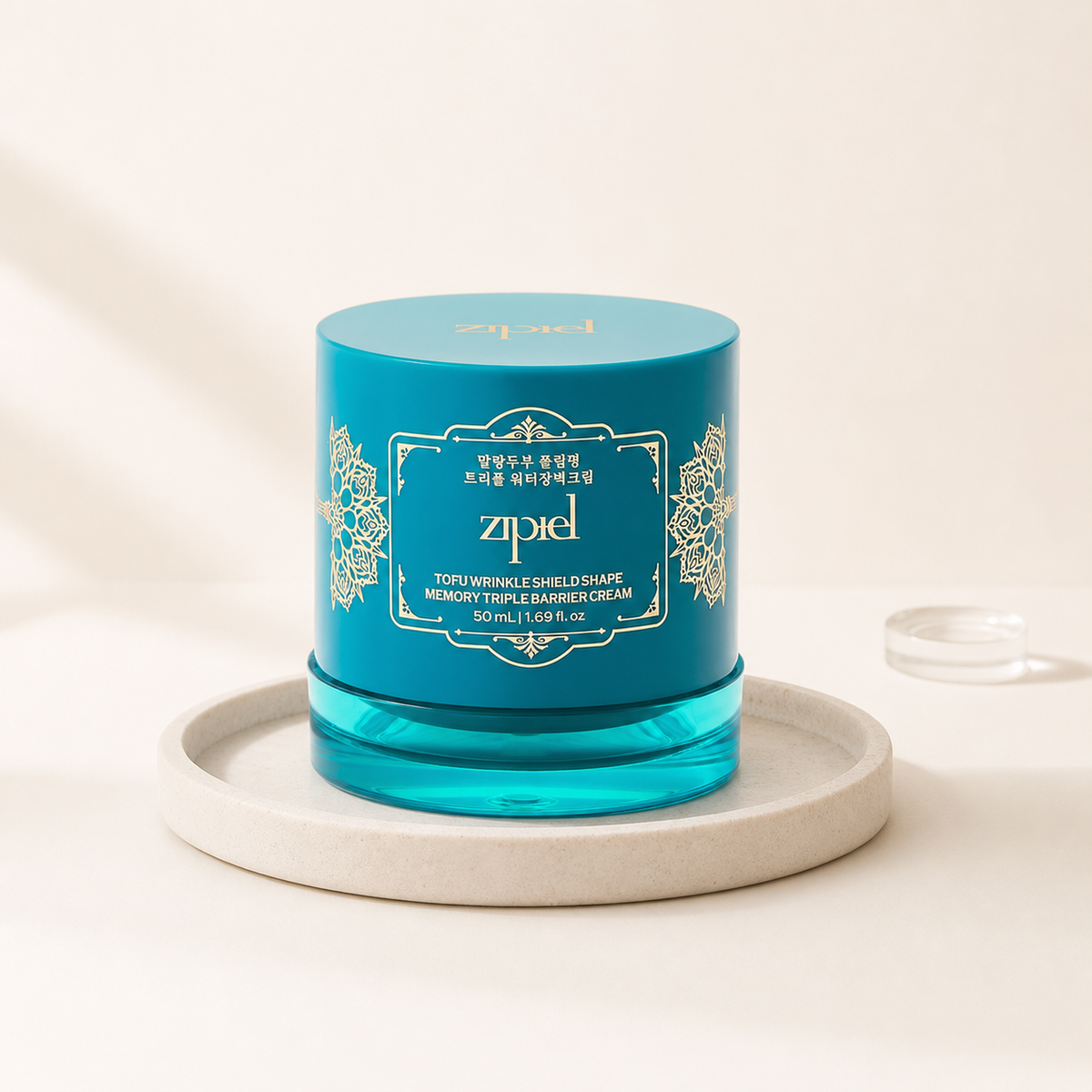 [zipiel] Tofu Wrinkle Shield Shape Memory Triple Barrier Cream 50ml - Routine still life PDP image