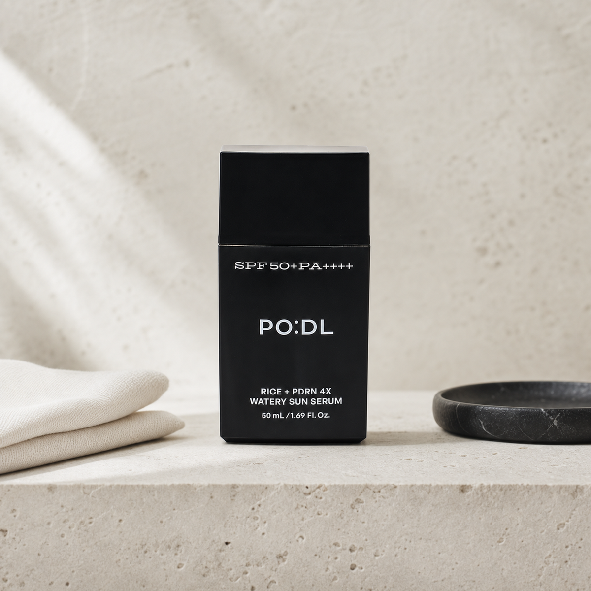 [PO:DL] Rice PDRN 4X Watery Sun Serum 50ml - Routine still life PDP image