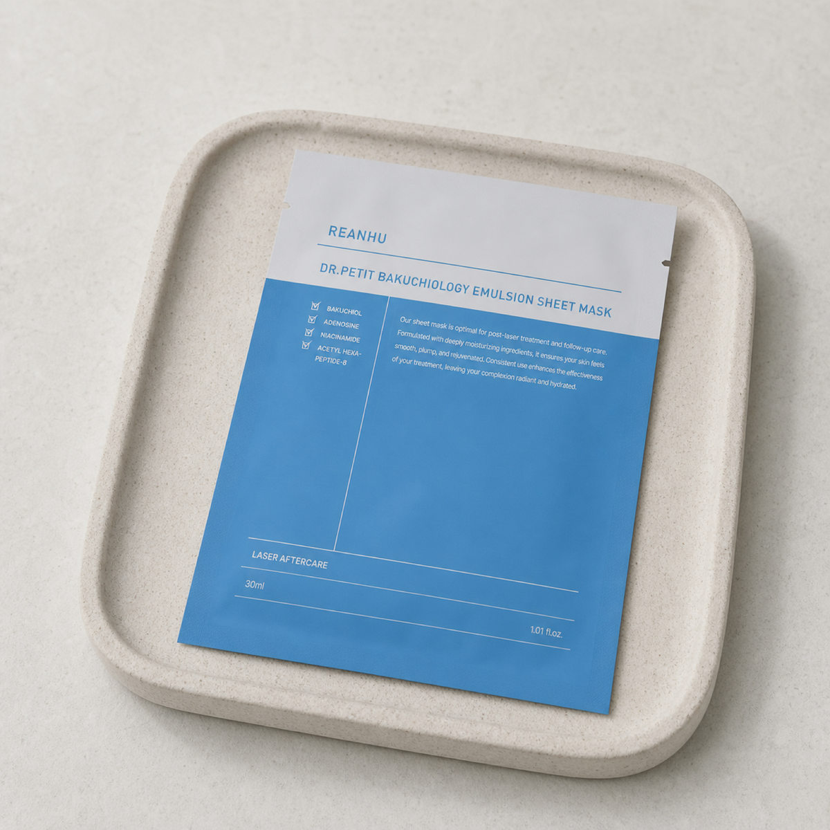 [Dr.petit] Reanhu Bakuchiol Emulsion Sheet Mask 30ml 10ea - Routine still life PDP image