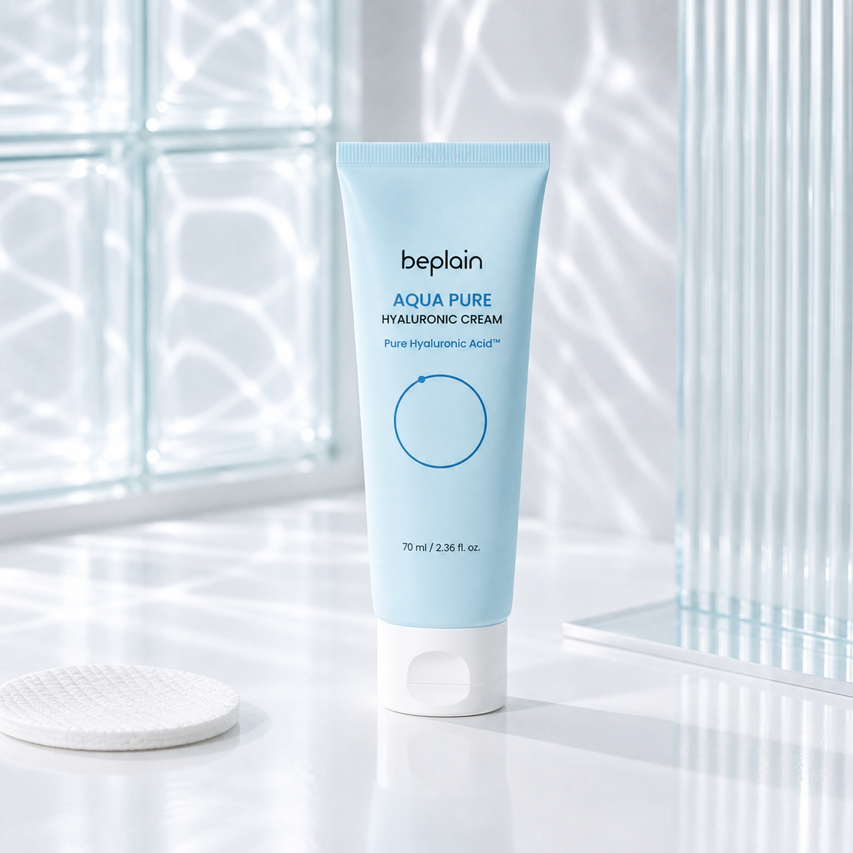 [Beplain] Aqua Pure Hyaluronic Cream 70ml - Routine still life PDP image
