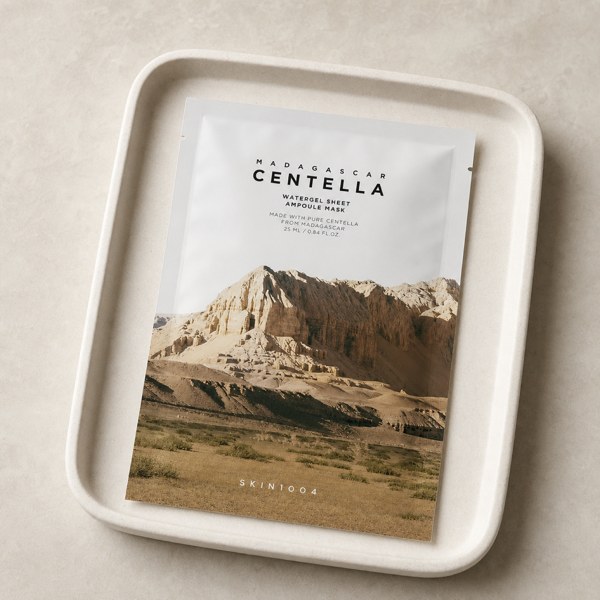 [Skin1004] Madagascar Centella Watergel Sheet Ampoule Mask 1ea - Routine still life PDP image