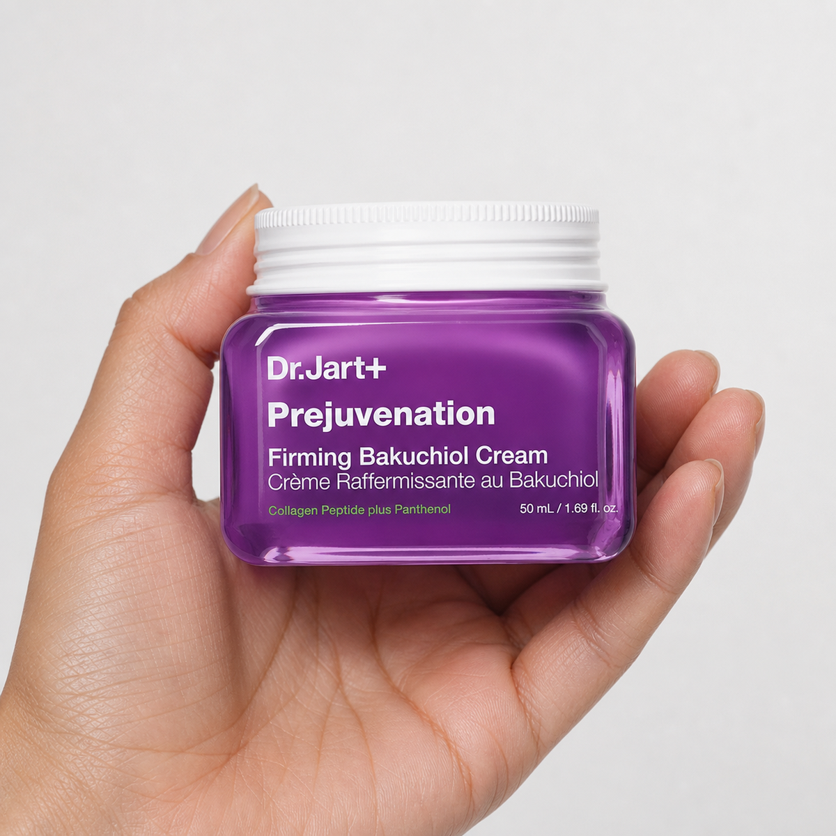 [Dr.Jart+] Prejuvenation Firming Bakuchiol Cream 50ml - Hand scale moment PDP image