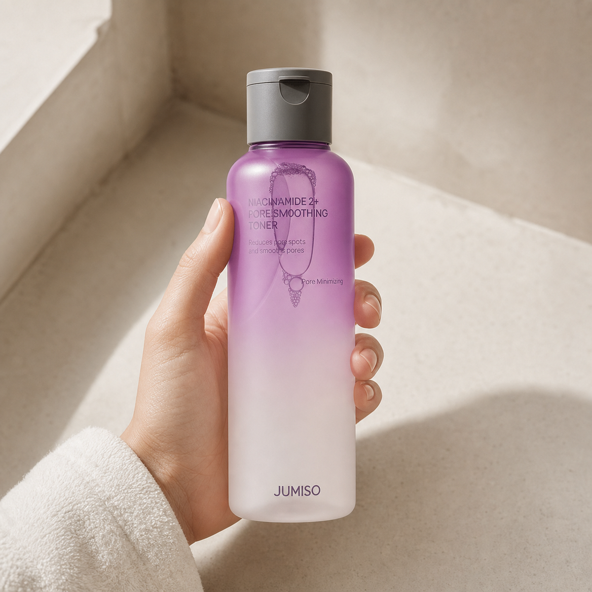 [Jumiso] Niacinamide 2+ Pore Smoothing Toner 205ml - Hand scale moment PDP image