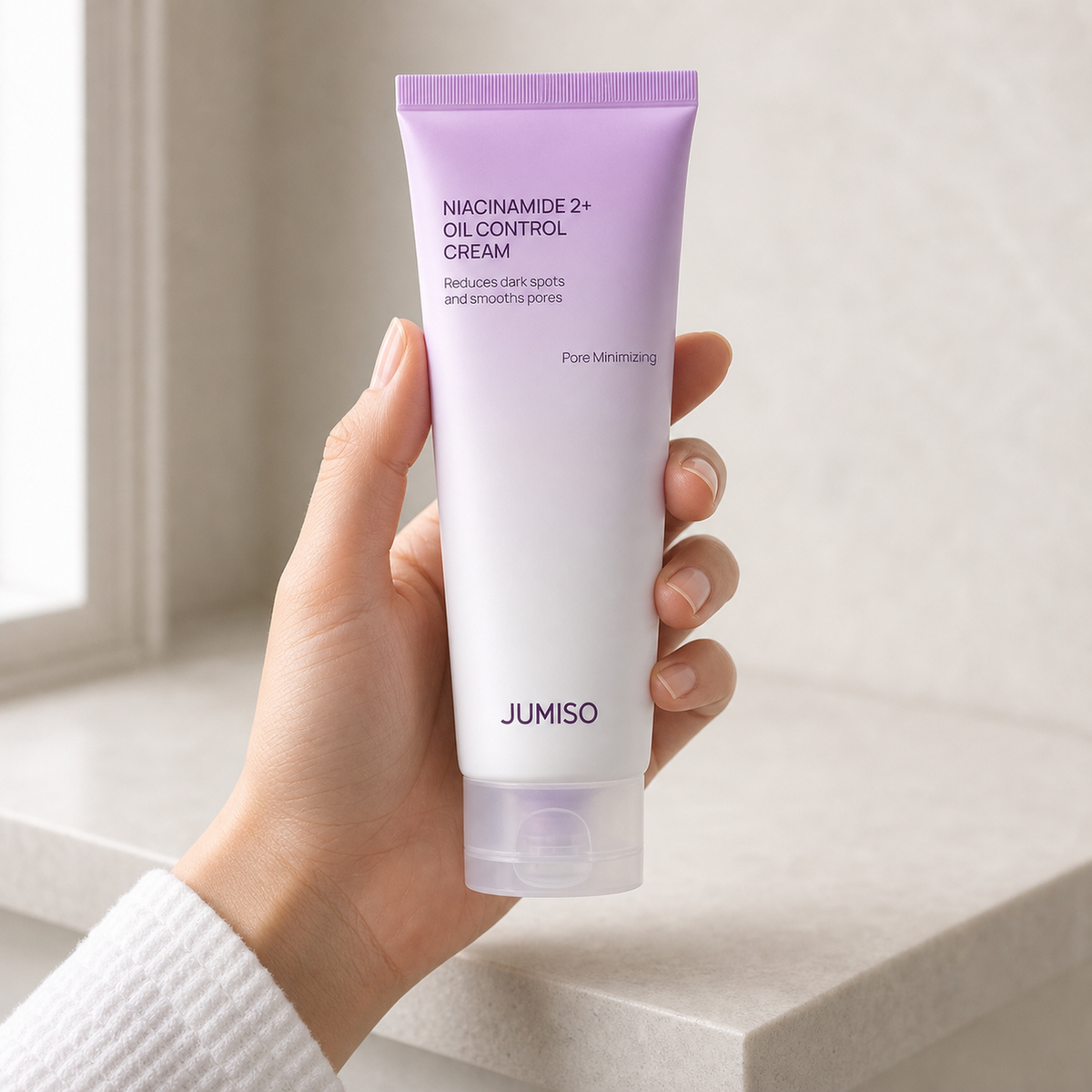 [Jumiso] Niacinamide 2+ Oil Control Cream 80ml - Hand scale moment PDP image