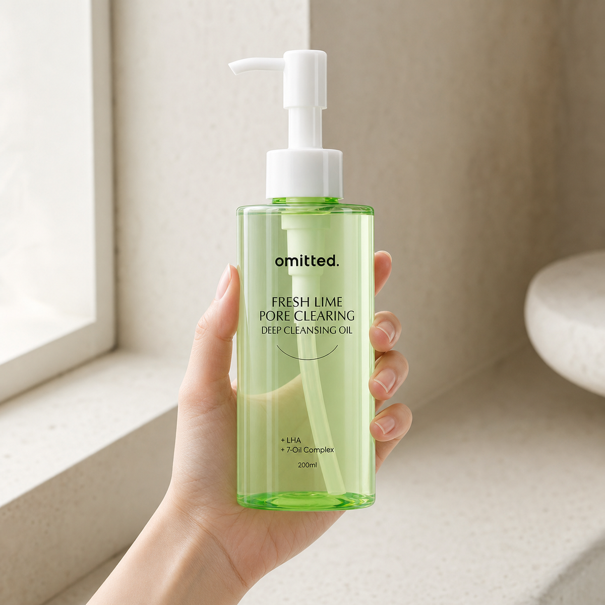 [Omitted] Fresh Lime Pore Clearing Deep Cleansing Oil 200ml - Hand scale moment PDP image