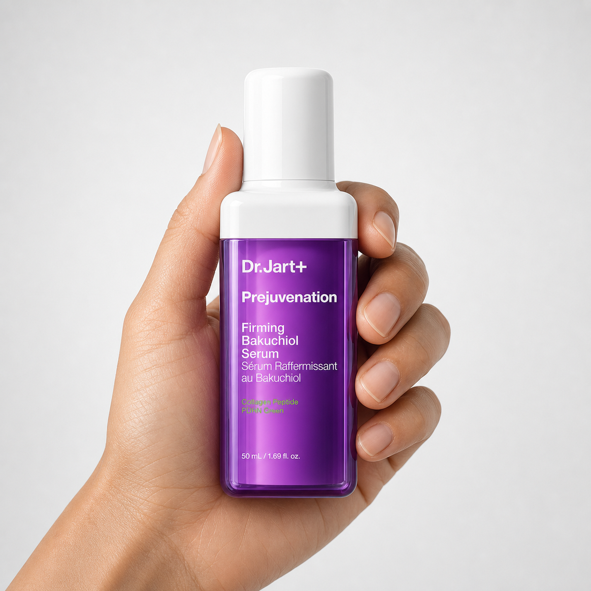 [Dr.Jart+] Prejuvenation Firming Bakuchiol Serum 50ml - Hand scale moment PDP image