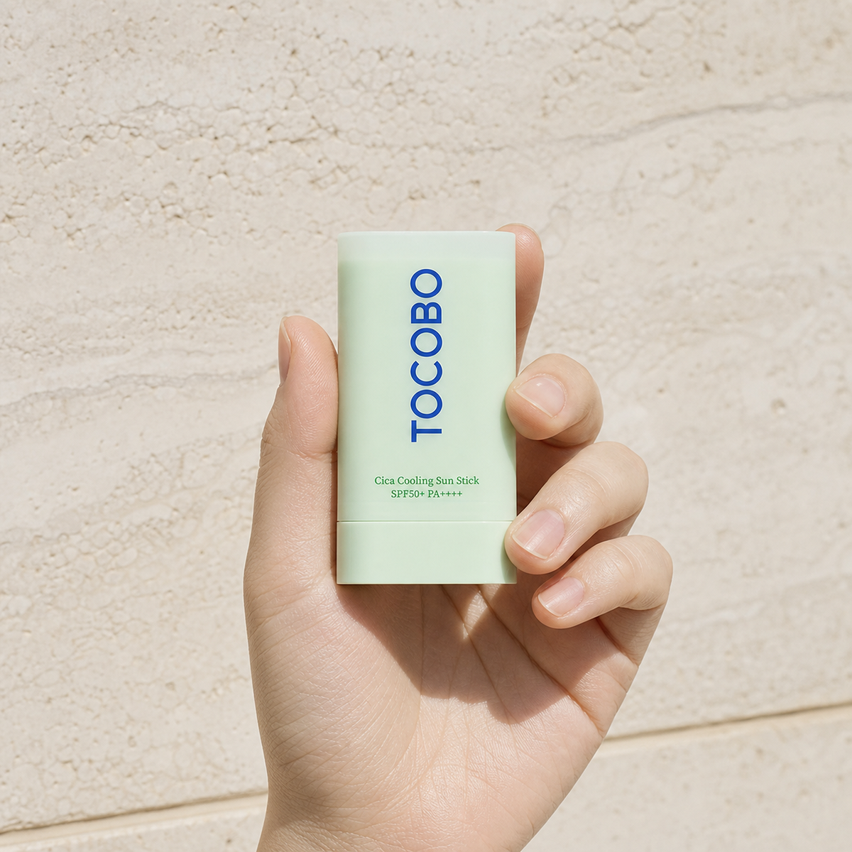 [Tocobo] Cica Cooling Sun Stick 18g - Hand scale moment PDP image