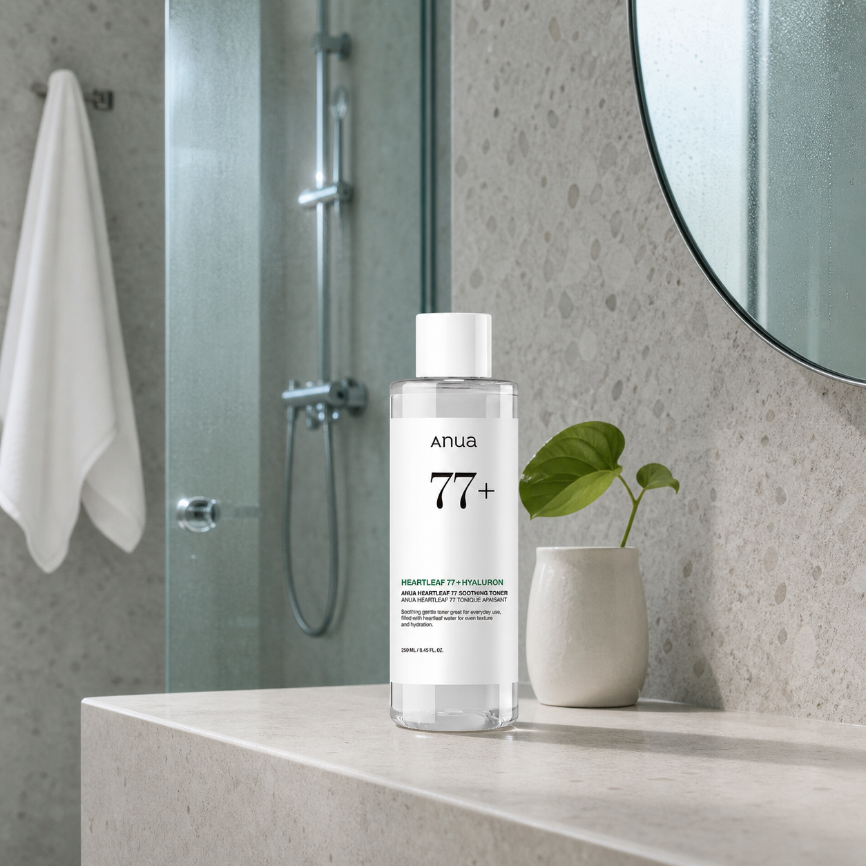 [Anua] Heartleaf 77% Soothing Toner 250ml — strict-quality-v1 — 05-cool-hotel-spa-bathroom