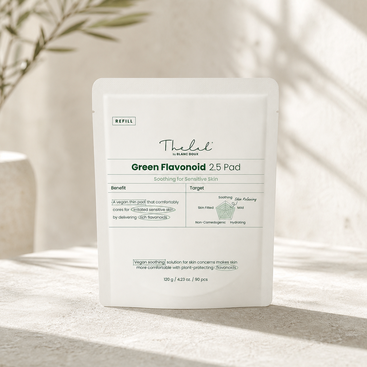 [THE LAB By BLANC DOUX] Green Flavonoid™ 2.5 Pad 120g (90p) REFILL - Premium product display PDP image