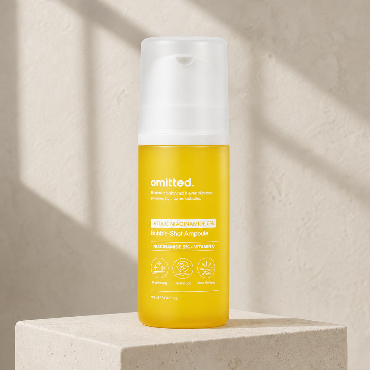 [Omitted] Vita C Niacinamide 5% Bubble-Shot Ampoule 90ml - Premium product display PDP image