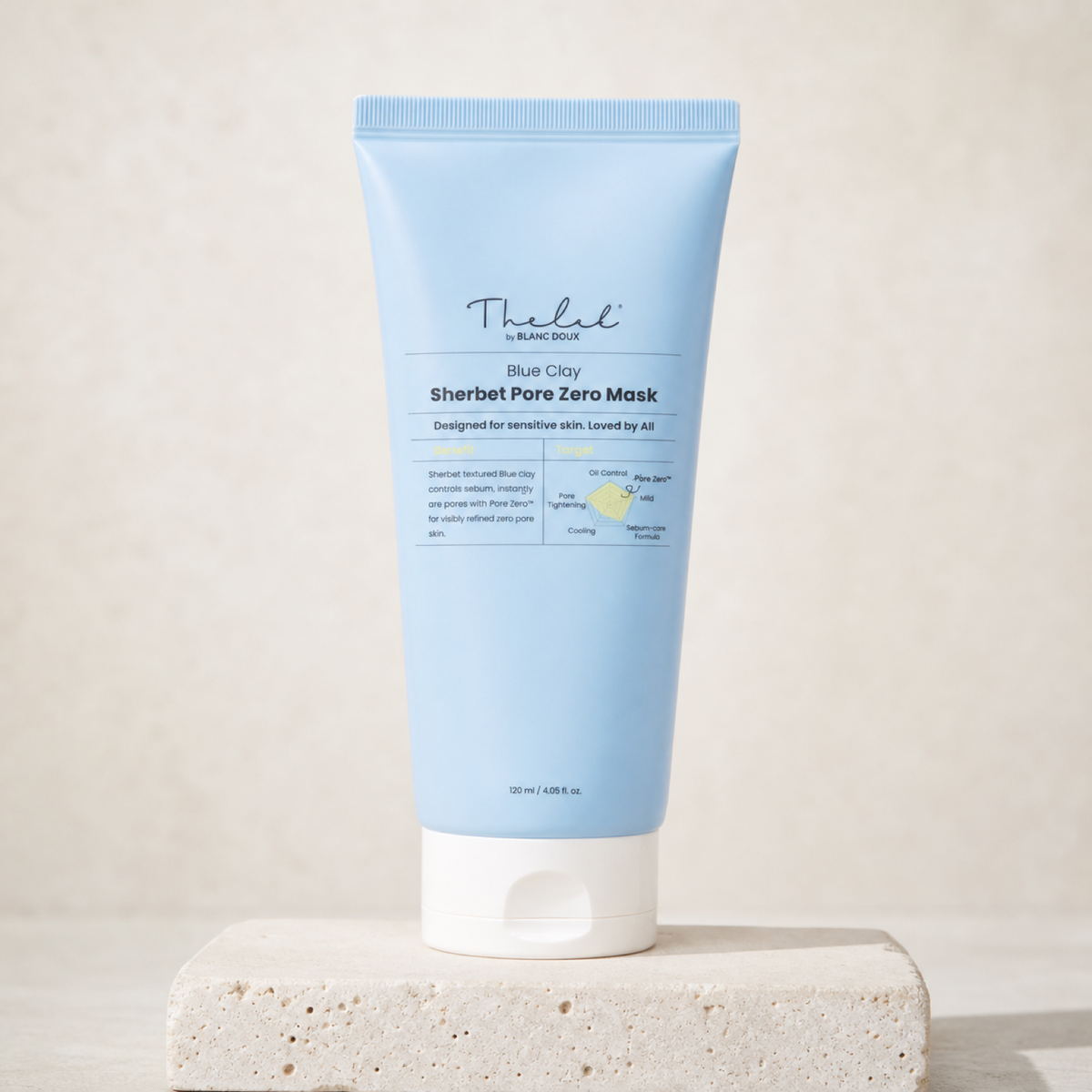 [THE LAB By BLANC DOUX] BlueClay Sherbet Pore Zero Mask 120ml - Premium product display PDP image