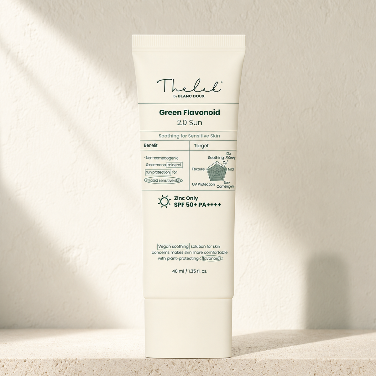 [THE LAB By BLANC DOUX] Green Flavonoid™ 2.0 Sun 40ml - Premium product display PDP image