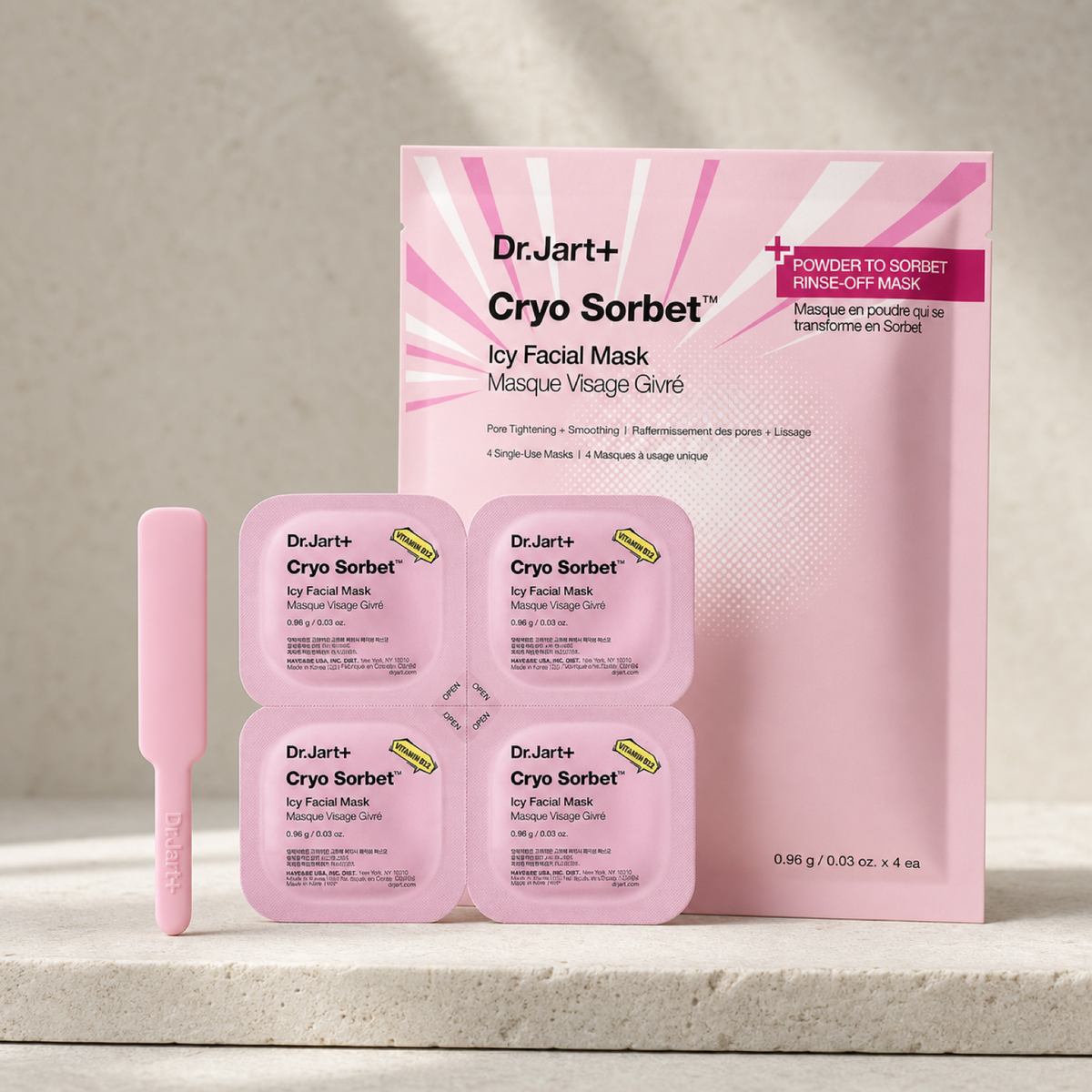 [Dr.Jart+] Cryo Sorbet™ Icy Cooling Facial Mask 4ea - Premium product display PDP image