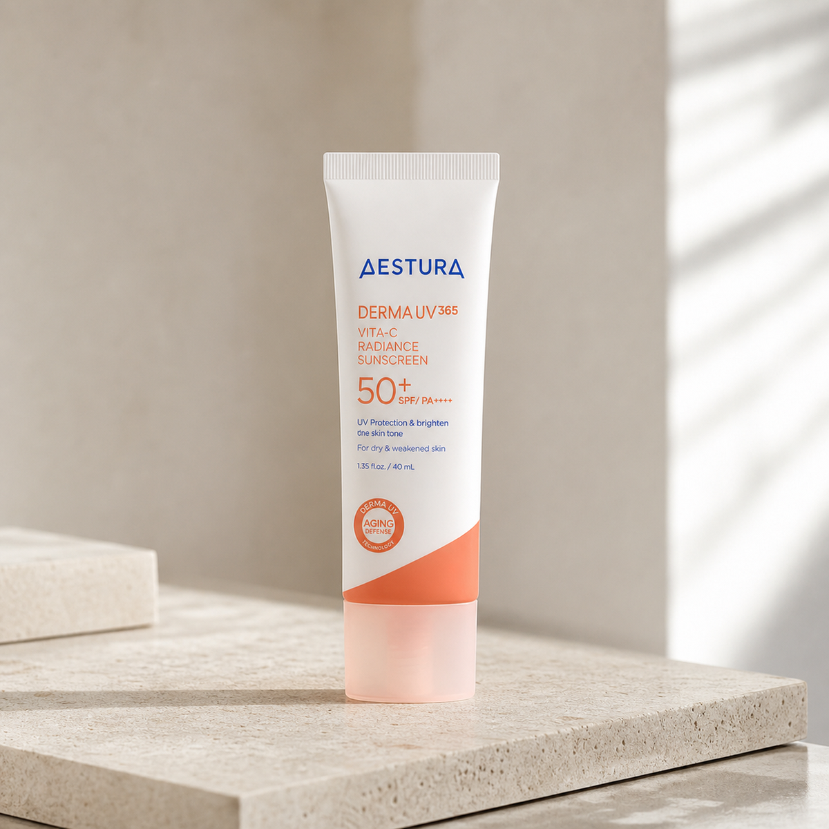 [Aestura] Derma UV 365 VITA-C Radiance Sunscreen 40ml - Premium product display PDP image